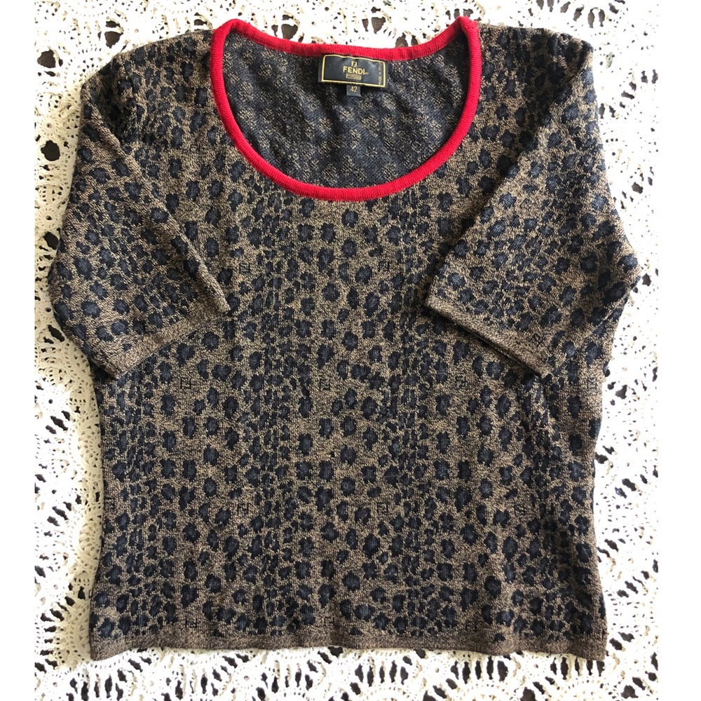 Fendi animal print blouse